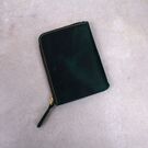 Гаманець на блискавці зі шкіри, зелений П3008