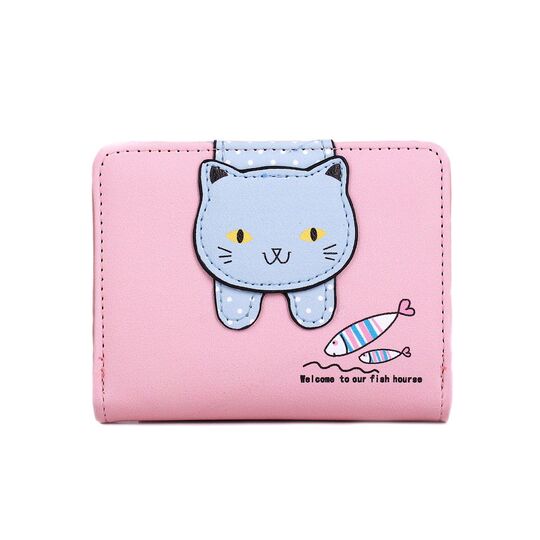 Жіночий гаманець 'Кішка', рожевий П3018