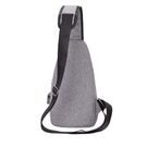 Мужская сумка слинг, коричневая П3030 Мужская сумка слинг, коричневая П3030