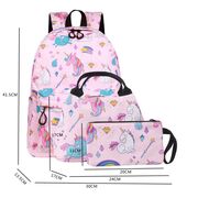 Детские рюкзаки - Детский комплект (рюкзак, сумка, косметичка) "Единорог" П3032