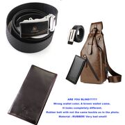 Чоловіча сумка+гаманець+ремінь, коричнева П3037