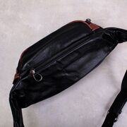 Мужская сумка на пояс, черная П3045