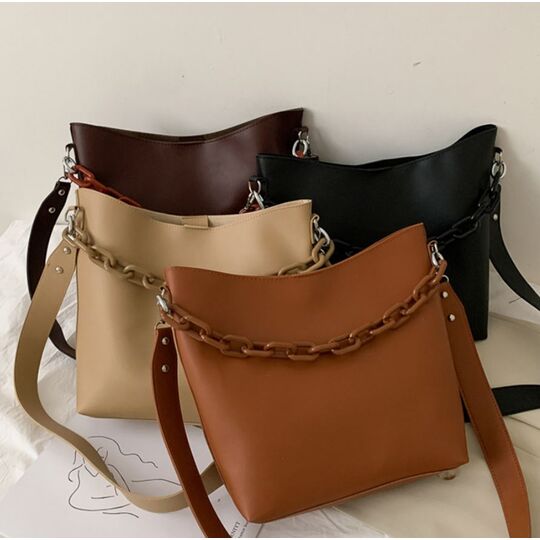 Женская сумка+косметичка, красная П3056