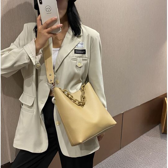 Женская сумка+косметичка, бежевая П3057