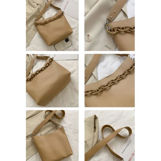 Женская сумка+косметичка, бежевая П3057