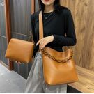 Жіноча сумка+косметичка, коричнева П3058