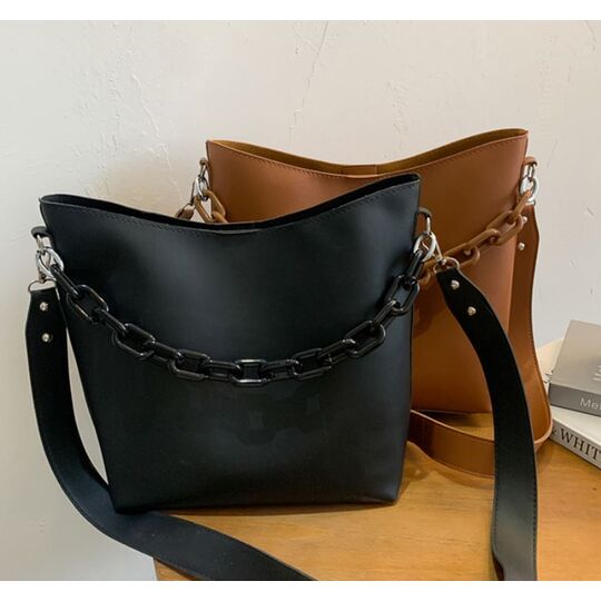 Жіноча сумка+косметичка, коричнева П3058