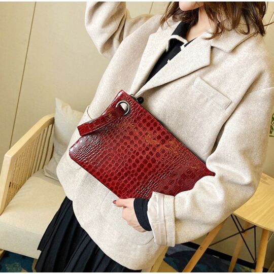 Жіноча сумка-клатч, червона П3077