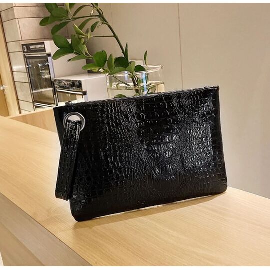 Женская сумка-клатч, черная П3079