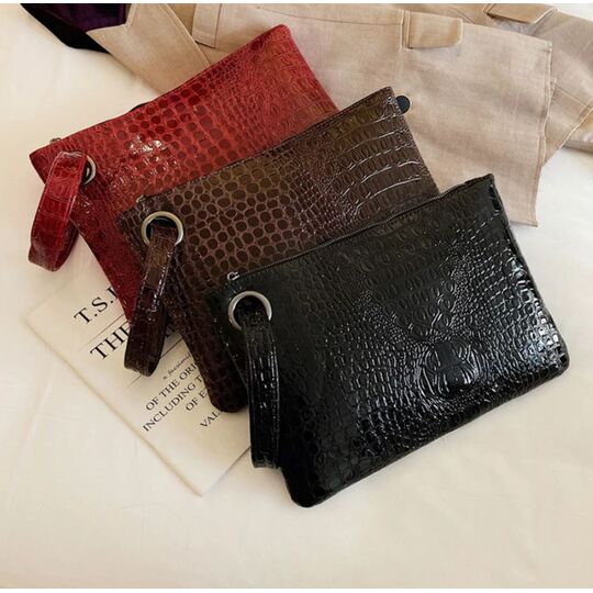 Женская сумка-клатч, черная П3079