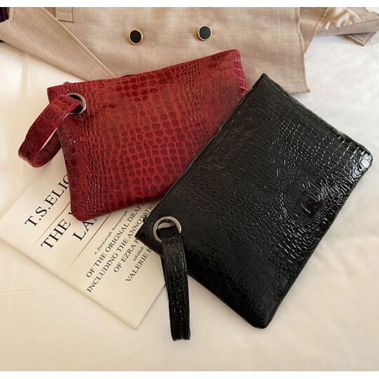 Женская сумка-клатч, черная П3079