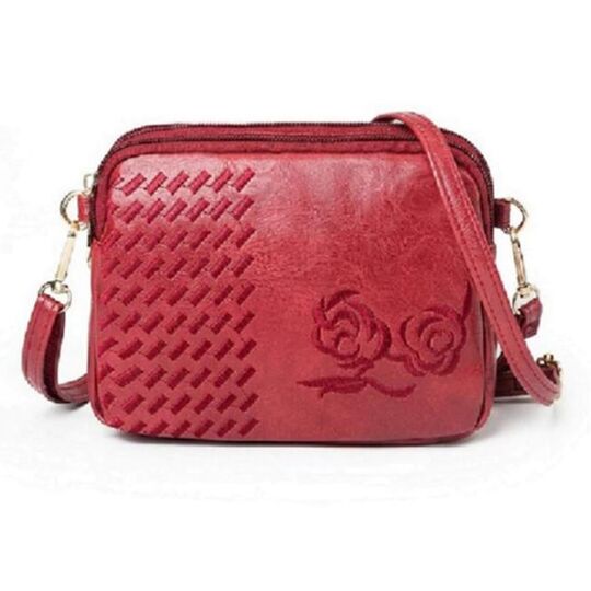 Женская сумка-клатч, красная П3081