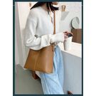 Жіноча сумка+косметичка, коричнева П3085