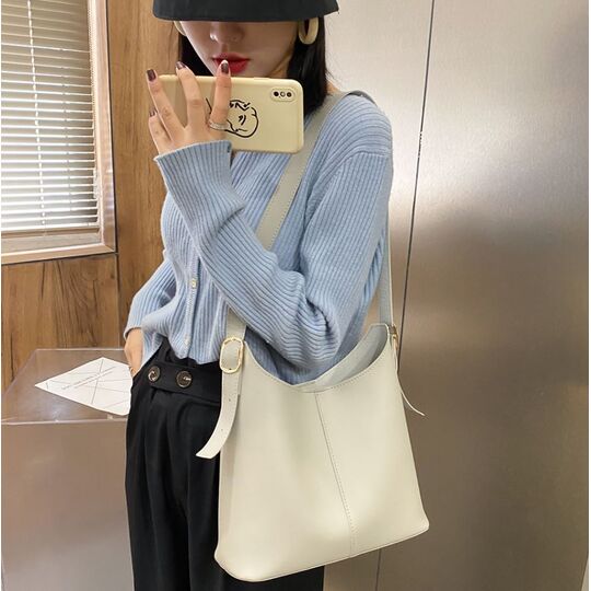 Жіноча сумка+косметичка, біла П3087