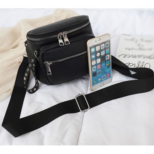 Жіноча сумка-клатч, чорна П3089