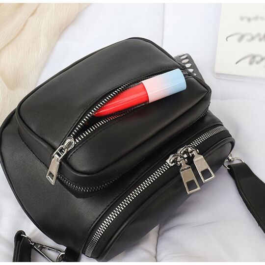 Жіноча сумка-клатч, чорна П3089