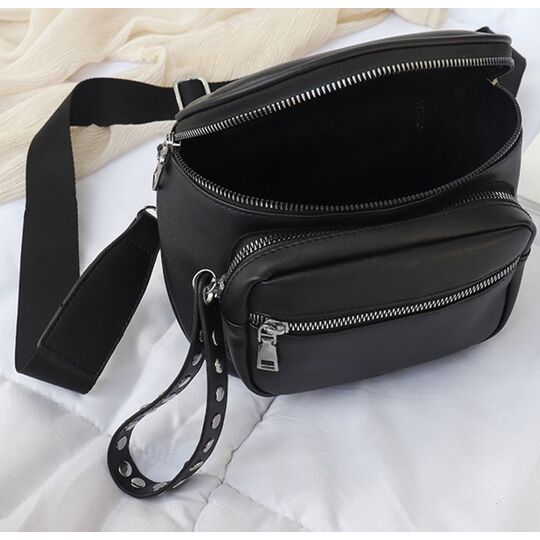 Жіноча сумка-клатч, чорна П3089