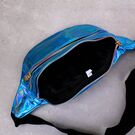 Женская поясная сумка, бананка, голубая П3092