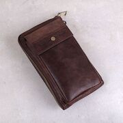 Мужское портмоне, сумка "Contact’S", коричневое П3113