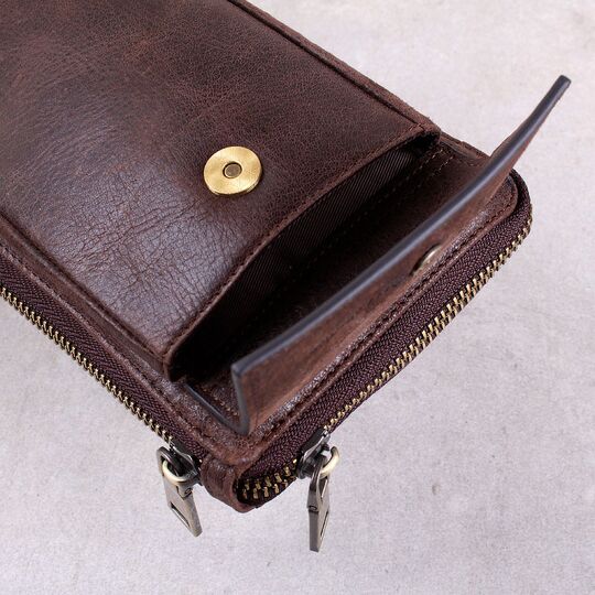 Мужское портмоне, сумка "Contact’S", коричневое П3113 Мужское портмоне, сумка "Contact’S", коричневое П3113