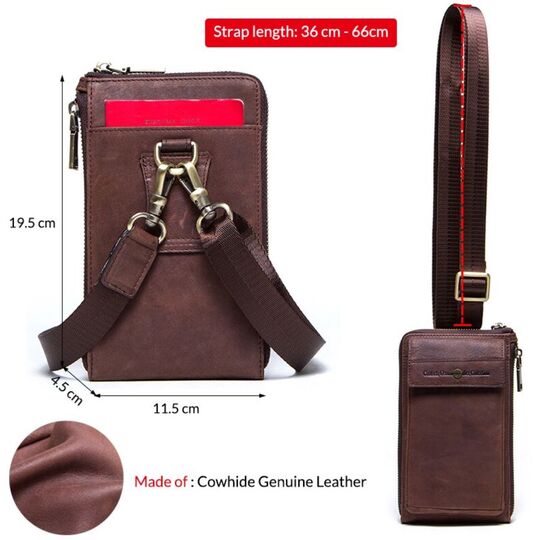 Мужское портмоне, сумка "Contact’S", черное П3114