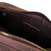 Мужская сумка косметичка "Contact’S", коричневая П3115