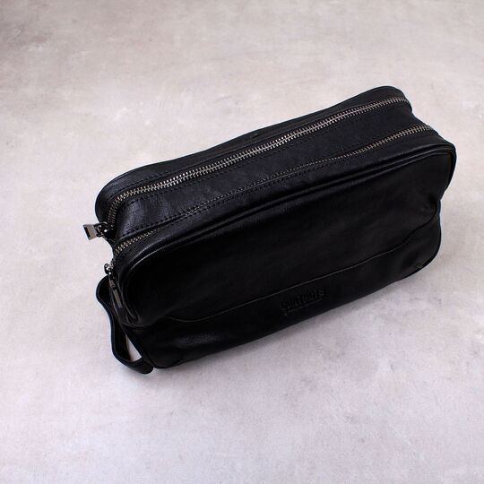 Мужская сумка косметичка "Contact’S", черная П3116