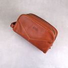 Мужская сумка косметичка "Contact’S", коричневая П3117