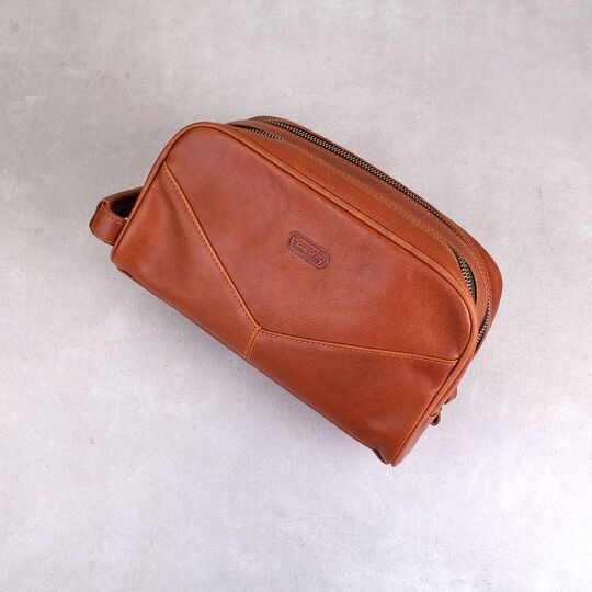 Мужская сумка косметичка "Contact’S", коричневая П3117