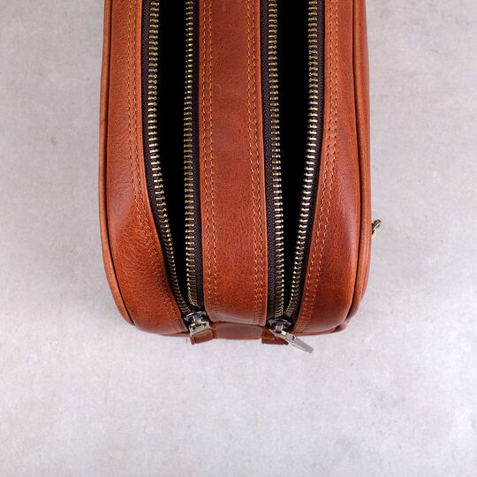 Мужская сумка косметичка "Contact’S", коричневая П3117