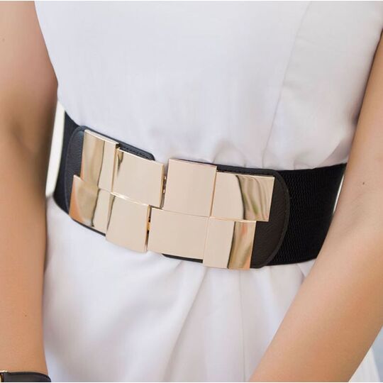 Широкий жіночий пояс, червоний П3123