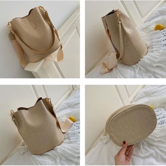 Женская сумка на плечо, бежевая П3126