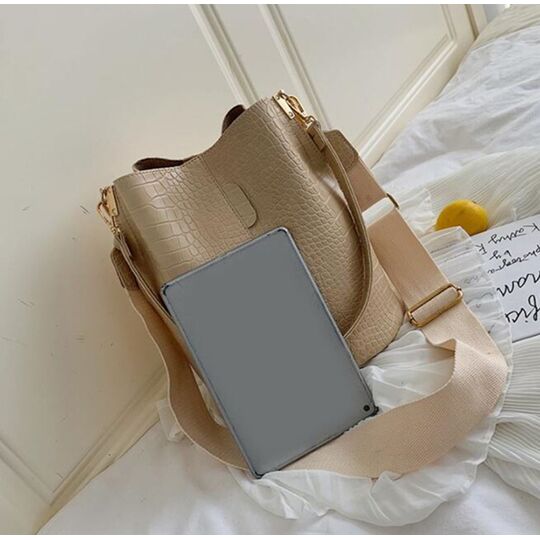 Женская сумка на плечо, бежевая П3126