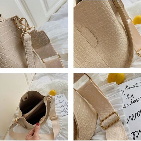 Женская сумка на плечо, бежевая П3126