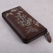 Жіночий шкіряний гаманець, коричневий П3129
