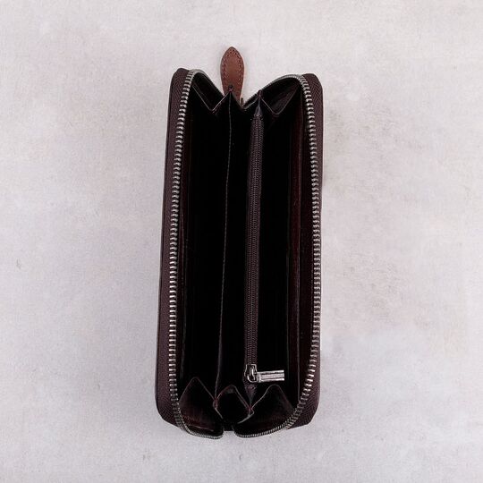 Жіночий шкіряний гаманець, коричневий П3129