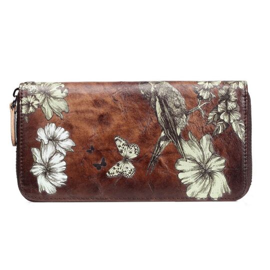 Жіночий шкіряний гаманець, коричневий П3131