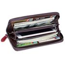 Жіночий шкіряний гаманець, коричневий П3131