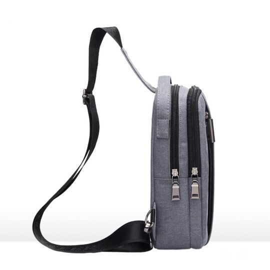 Мужская сумка на плечо "AyeBeau", серая П3132