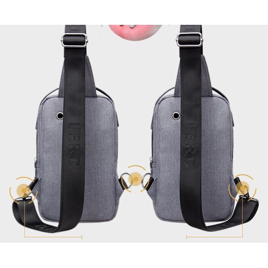 Мужская сумка на плечо "AyeBeau", серая П3132