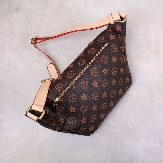 Сумка на пояс, бананка, коричневая П3134 Сумка на пояс, бананка, коричневая П3134