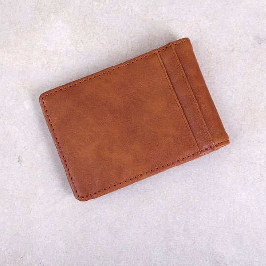 Затиск, гаманець коричневий П3139