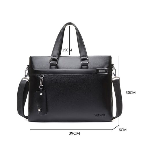 Чоловіча сумка портфель VORMOR для ноутбука, коричнева П3180