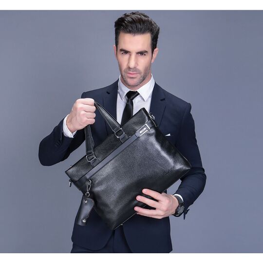 Чоловіча сумка портфель VORMOR для ноутбука, коричнева П3180