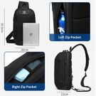 Мужская сумка слинг OZUKO, черная П3199