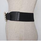 Широкий женский ремень с жемчугом, П3216