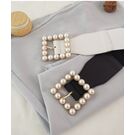 Широкий женский ремень с жемчугом, П3216