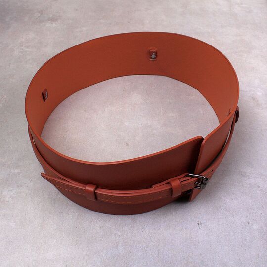 Широкий жіночий ремінь, коричневий П3220