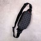 Мужская сумка на пояс, черная П3250