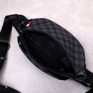 Мужская сумка на пояс, черная П3250